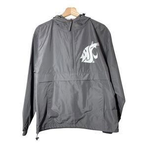 WSU Washington State University Champion Gray Pullover Windbreaker Jacket Small